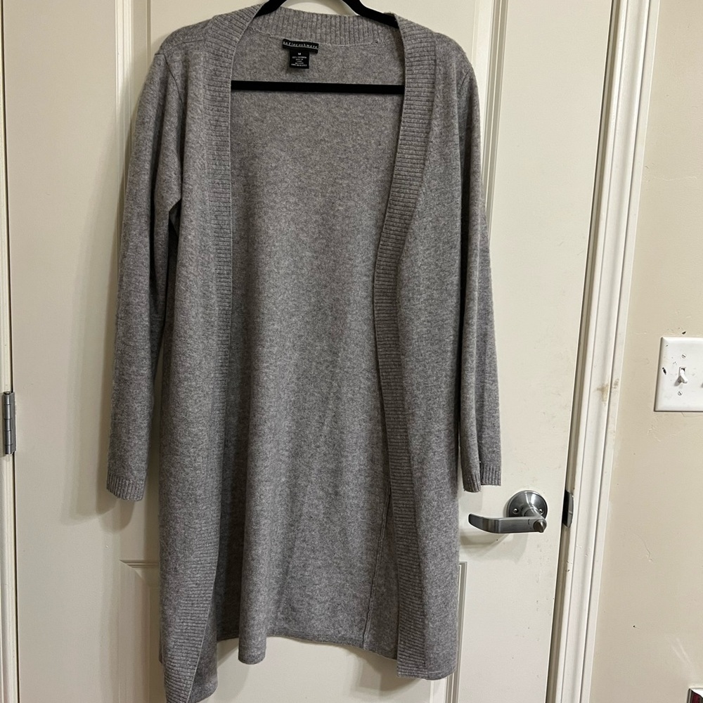 Sofia Cashmere Gray Open Cardigan